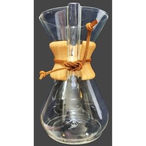Modern Chemex Hourglass Pour Over Glass Coffee Maker 8‎ Cup Glass Carafe